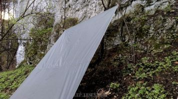 3x4m ULTRALEKKA PŁACHTA BIWAKOWA BASHA TARP 700g OLIVE