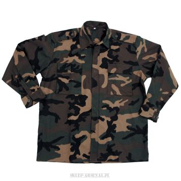 WOJSKOWA LEKKA ODDYCHAJĄCA KOSZULA BLUZA BDU WOODLAND 50/50 COTTON - NOWA 