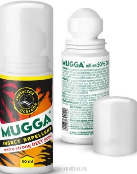 50% DEET MUGGA EXTRA STRONG ROLL-ON NA KOMARY KLESZCZE