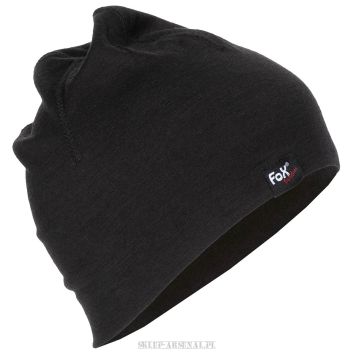 MERINO CZAPKA TAKTYCZNA BEANIE WOOL LITE BLACK